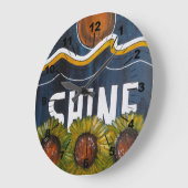 Summer Nights Painting by Alfred Fox Große Wanduhr (Winkel)