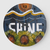 Summer Nights Painting by Alfred Fox Große Wanduhr (Vorderseite)