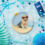 Summer Norfolk Terrier Paper Plate Pappteller (Party)
