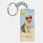 Summer Norfolk Terrier Schlüsselanhänger (Vorderseite links)