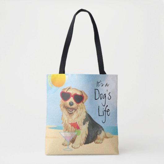 Summer Norfolk Terrier Tote Bag Tasche (Vorderseite)