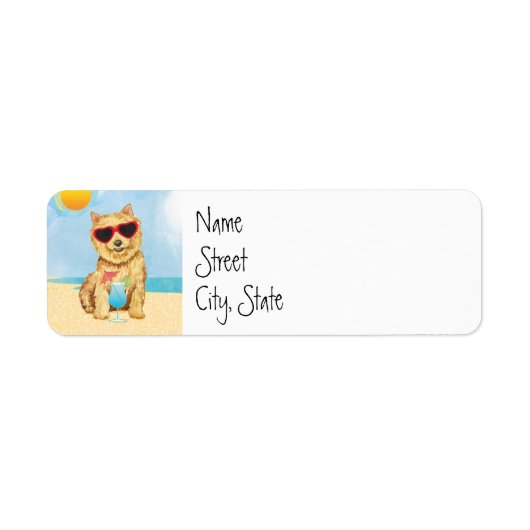Summer Norwich Terrier Label (Vorne)