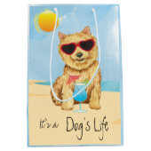 Summer Norwich Terrier Medium Geschenktasche Mittlere Geschenktüte (Vorderseite)