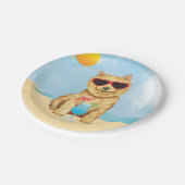 Summer Norwich Terrier Paper Plate Pappteller (Schrägansicht)