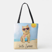 Summer Norwich Terrier Tote Bag Tasche (Rückseite)