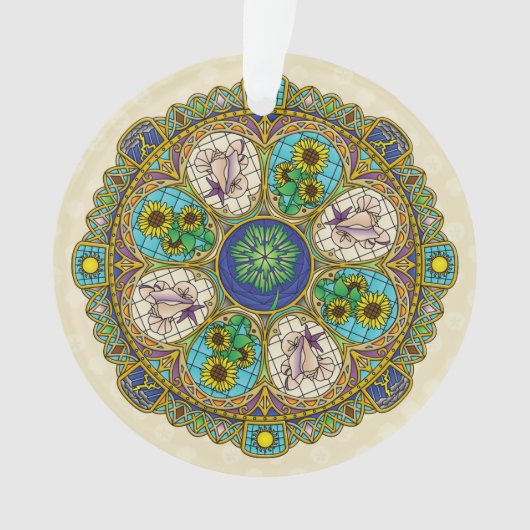 Summer Nouveau Acrylic Ornament (Vorderseite)