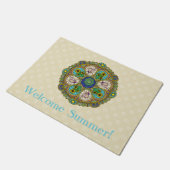 Summer Nouveau Doormat Fußmatte (Schrägansicht)