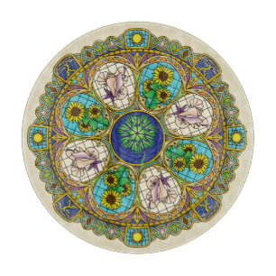 Summer Nouveau Glass Cutting Board Schneidebrett