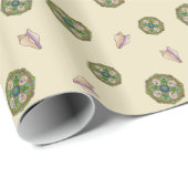 Summer Nouveau Wrapping Paper Geschenkpapier (Rolleneckpunkt)