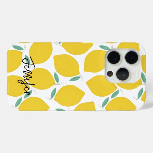 Summer Novelty Lemon-Gemustert Personalisiert Case-Mate iPhone Hülle (Rückseite (Horizontal))