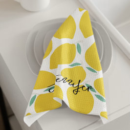 Summer Novelty Lemon-Muster gedruckt Personalisier Geschirrtuch