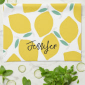 Summer Novelty Lemon-Muster gedruckt Personalisier Geschirrtuch (Gefaltet)