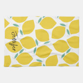 Summer Novelty Lemon-Muster gedruckt Personalisier Geschirrtuch (Horizontal)
