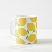 Summer Novelty Lemon-Muster gedruckt Personalisier Kaffeetasse (Vorderseite Links)
