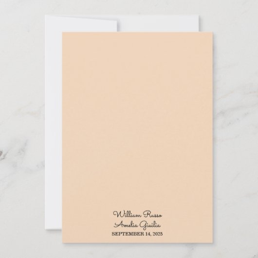 Summer Ocean Beach Hochzeit in Urlaubsort Einladung (Rückseite)