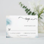 Summer Ocean Beach Hochzeit in Urlaubsort RSVP Karte (Stehend Vorderseite)