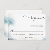 Summer Ocean Beach Hochzeit in Urlaubsort RSVP Karte (Vorne/Hinten)