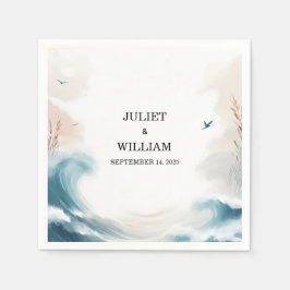 Summer Ocean Beach Hochzeit in Urlaubsort Serviette