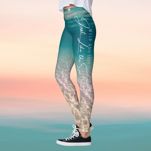 Summer Ocean Beach Leggings