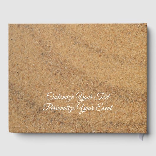 Summer Ocean Beach Sand Seashells Gästebuch (Rückseite)