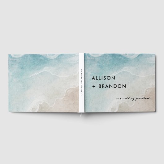 Summer Ocean Beach Wedding Foto Gästebuch (Voll)