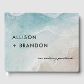 Summer Ocean Beach Wedding Foto Gästebuch (Vorderseite)