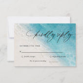 Summer Ocean Beach Wedding RSVP Card Karte (Vorderseite)