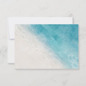 Summer Ocean Beach Wedding RSVP Card Karte (Rückseite)