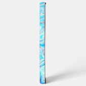 Summer Ocean Blue Abstrakte Marmortextur Samsung Galaxy Hülle (Linke Seite)