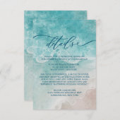 Summer Ocean Blue Beach Elegance Begleitkarte (Vorne/Hinten)