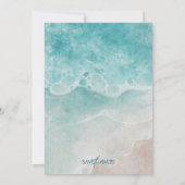 Summer Ocean Blue Beach Elegance Save the Date (Rückseite)