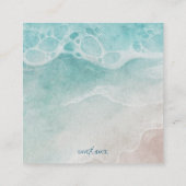 Summer Ocean Blue Beach  Wedding RSVP Card Begleitkarte (Rückseite)