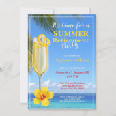 Summer Ocean Cocktail Party für Frauen im Ruhestan Einladung (Vorderseite)