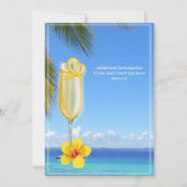 Summer Ocean Cocktail Party für Frauen im Ruhestan Einladung (Rückseite)