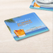 Summer Ocean Cocktail Party für Männer im Ruhestan Rechteckiger Pappuntersetzer (angewinkelt)
