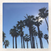 Summer Ocean Palms Blue Color Fotografy Glasuntersetzer (Vorderseite)