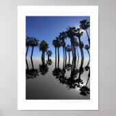 Summer Ocean Palms Reflection Photography Poster (Vorne)