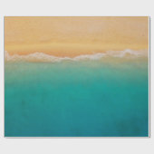 Summer Ocean Sandy Tropical Beach Geschenkpapier (Flach)
