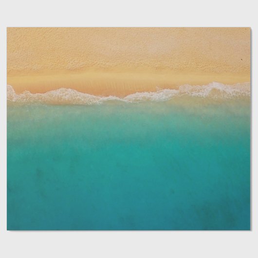 Summer Ocean Sandy Tropical Beach Geschenkpapier (Flach)