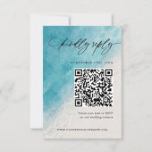 Summer Ocean Watercolor Beach Wedding RSVP Card Karte (Vorderseite)