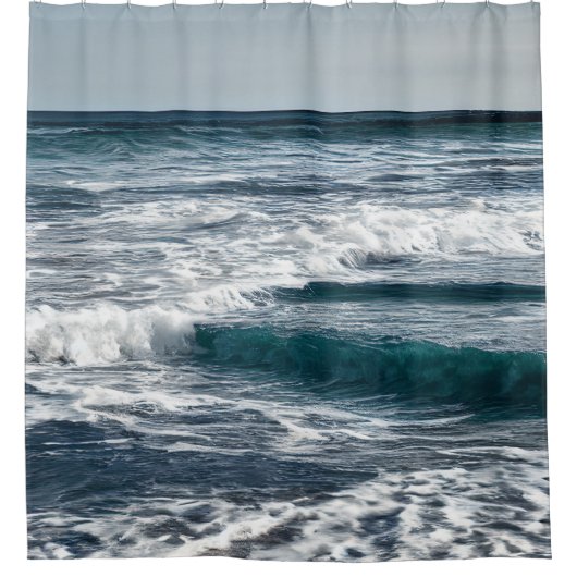 Summer Ocean Waves Duschvorhang (Vorderseite)