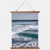 Summer Ocean Waves Wandteppich Mit Holzrahmen (Vorderseite)