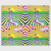 Summer of Liebe Psychedelic Sixties Sunburst   Geschenkpapier (Flach)