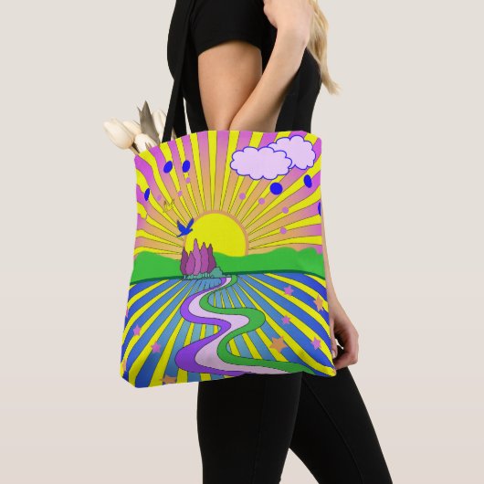 Summer of Liebe Psychedelic Sixties Sunburst Tasche (Von Nahem)