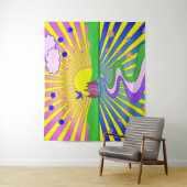 Summer of Liebe Psychedelic Sixties Sunburst Wandteppich (Beispiel)