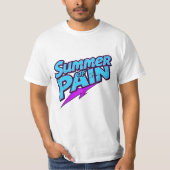 Summer of Pain Retro Grunge Typography with Lightn T-Shirt (Vorderseite)