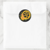 Summer Om Symbol Runder Aufkleber (Tasche)