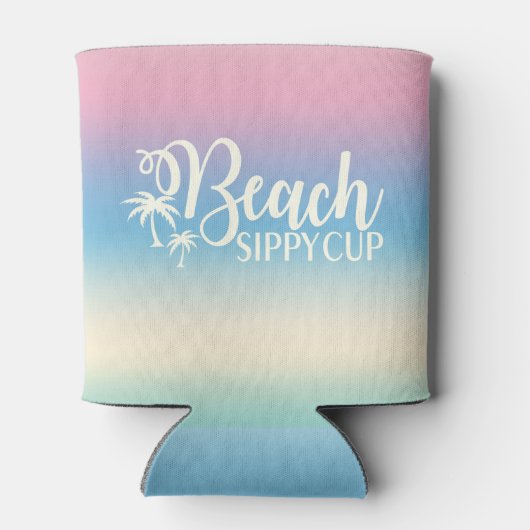 Summer Ombre Funny Niedlich Beach Sippy Cup Dosenkühler (Rückseite)