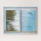 Summer on Beach Window View Puzzle (Horizontal)