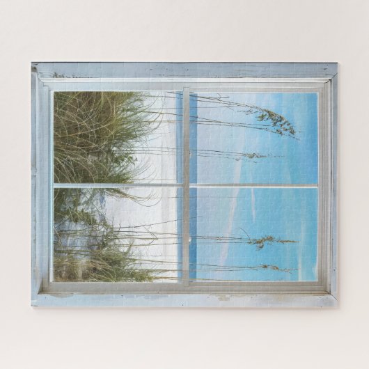 Summer on Beach Window View Puzzle (Horizontal)